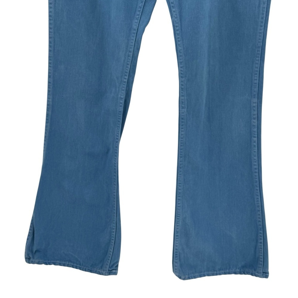 Vintage 70s Bell Bottom Jeans Lee Teens Made in USA Button Fly Flare Leg | 16/18 - Picture 6 of 12
